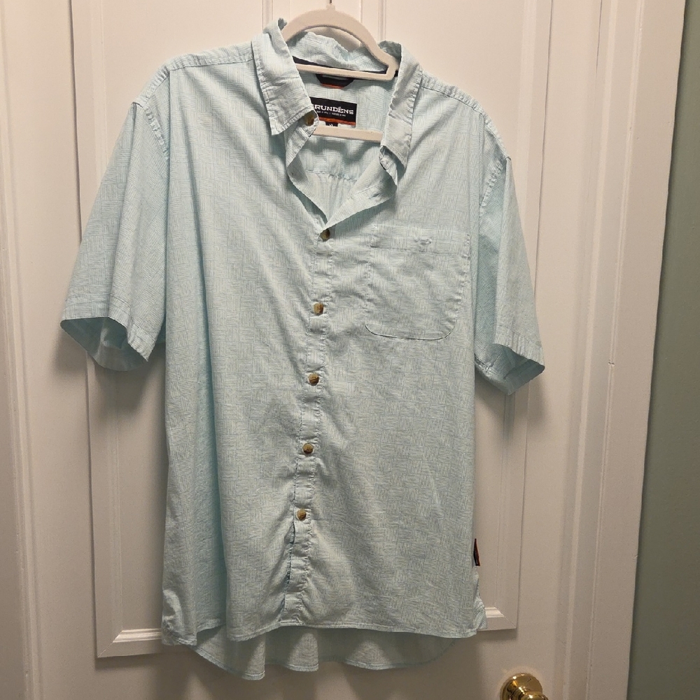 Men's Grundens Light Blue Casual Shirt